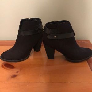 Suede Black Booties